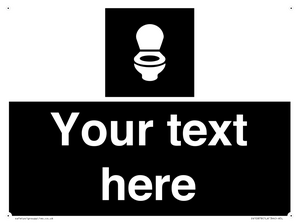 Custom information: black panel wc toilet